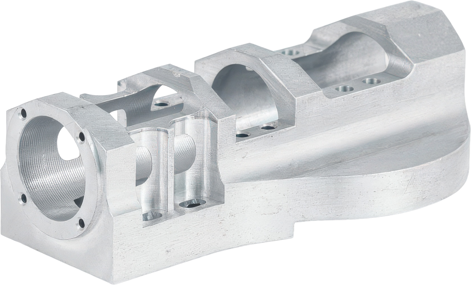 Pieza metálica fabricada con precisión mediante mecanizado CNC.