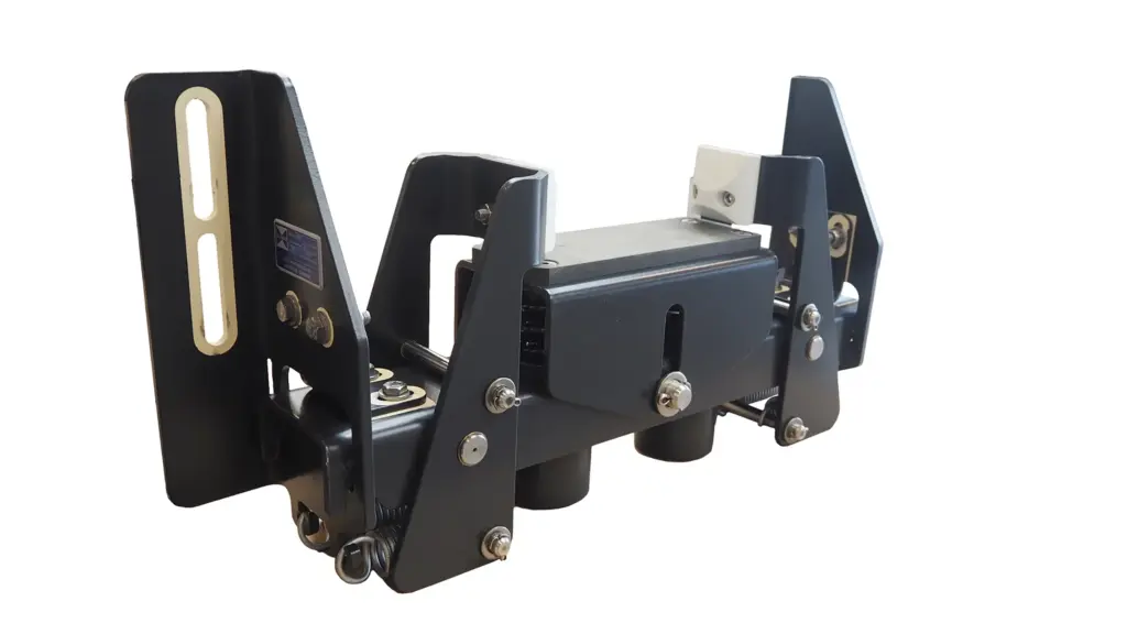 Componente metálico, posiblemente apto para el mecanizado CNC.