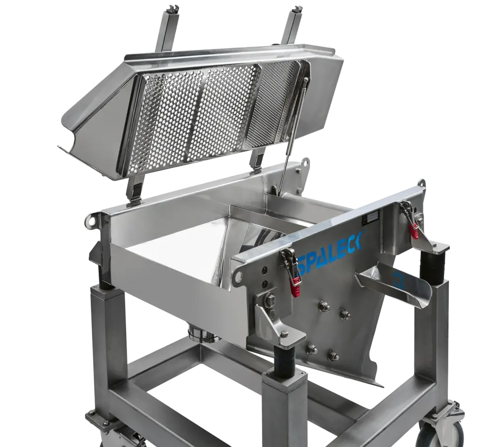 Máquina de cribado para el cribado de control en la producción de productos granulados; en este caso, con el diseño ComfortLINE para una limpieza y un manejo óptimos