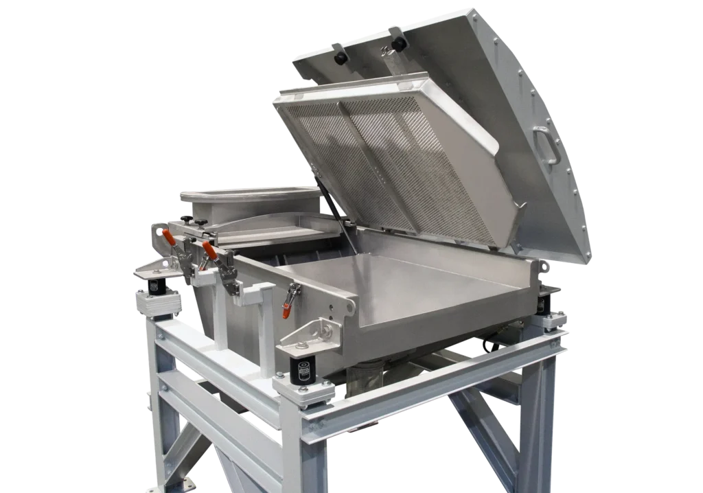Máquina cribadora SPALECK con diseño ComfortLINE: fabricada según las normas GMP, con una accesibilidad óptima y facilidades de limpieza