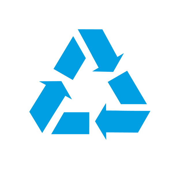 El icono del reciclaje, como símbolo de los sectores en los que opera SPALECK, como el reciclaje y la tecnología medioambiental