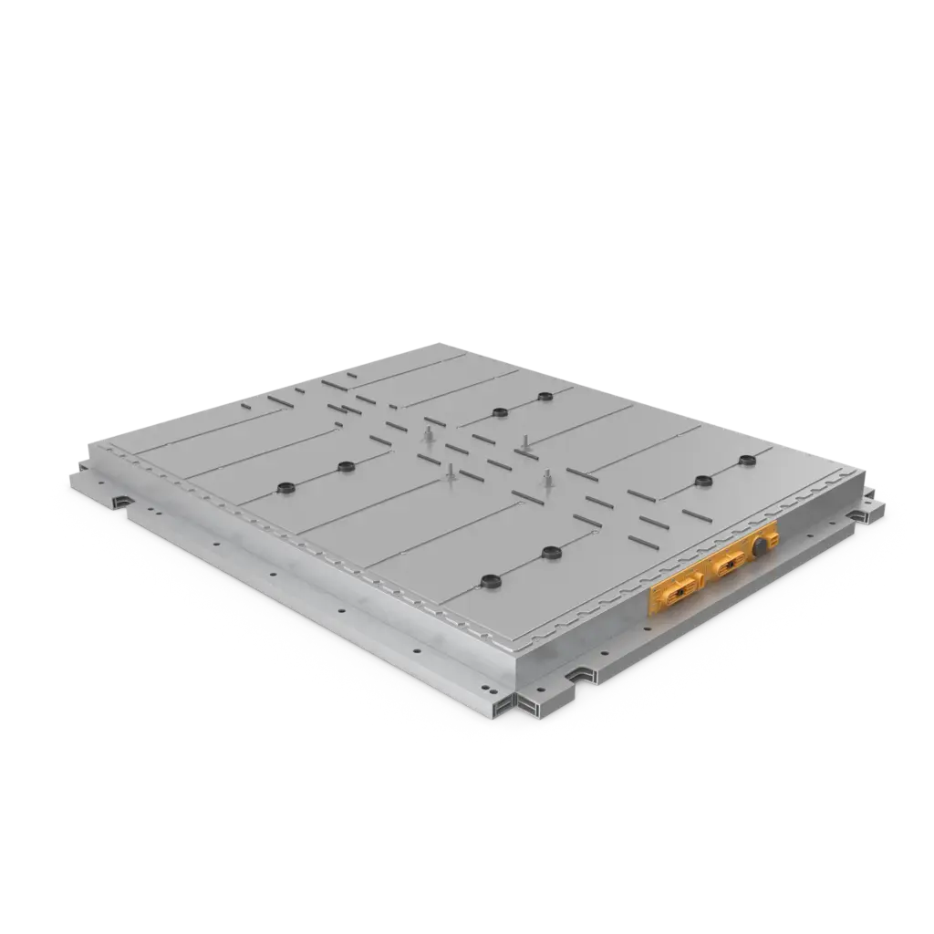 Representación de una carcasa de batería de un vehículo eléctrico