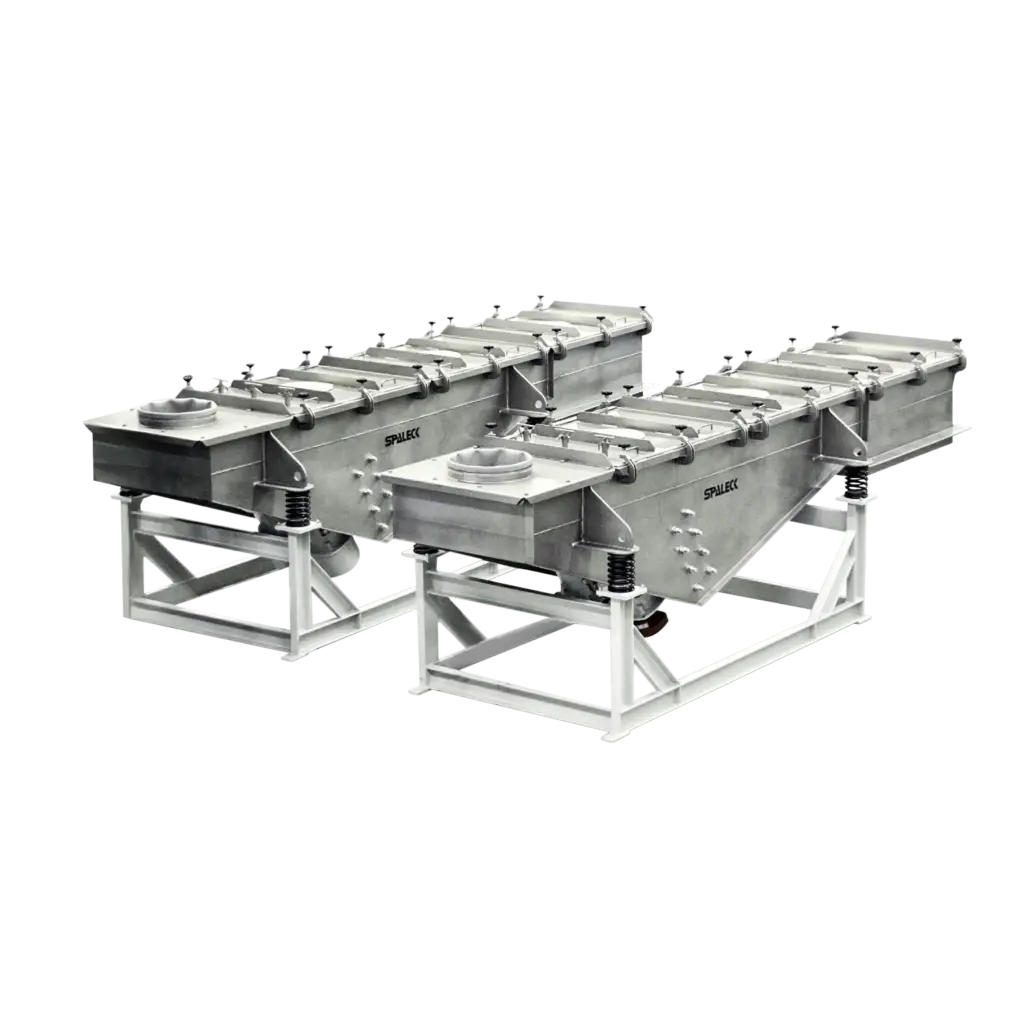Canales de transporte para la alimentación de material en la fabricación de granulados y polvos